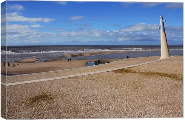 The Sands of Cleveleys in Blackpool Canvas Print by JEAN FITZHUGH