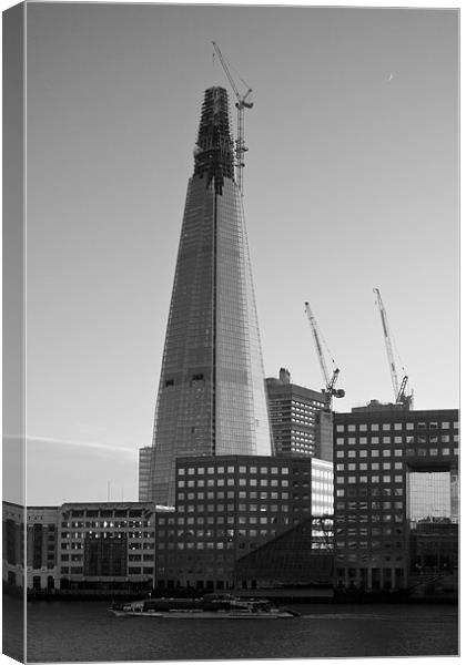 The Shard Black and White Canvas Print by Peter Carroll