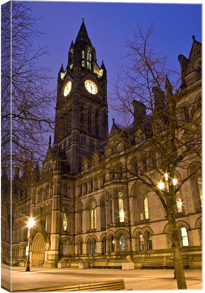 Manchester Town Hall, Albert Square Canvas Print by Peter Carroll