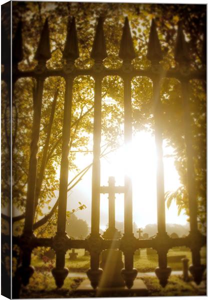 Gothic Grave Yard  Canvas Print by Peter Carroll
