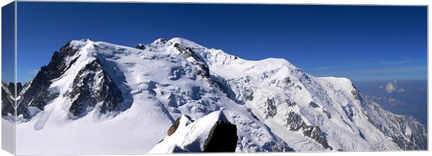 Mont Blanc Panorama Canvas Print by Bob Clewley