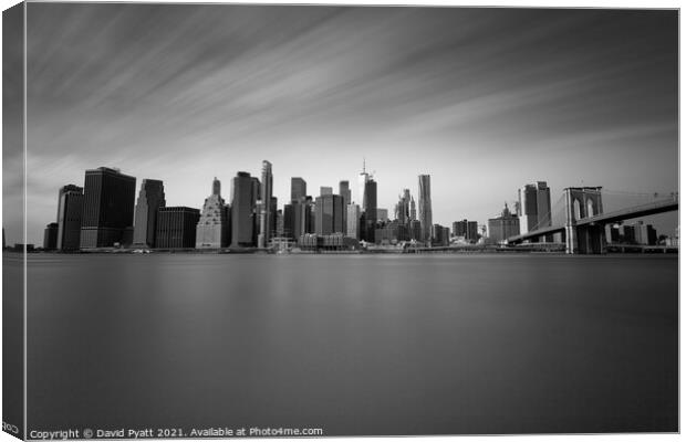 Manhattan New York Skyline Canvas Print by David Pyatt