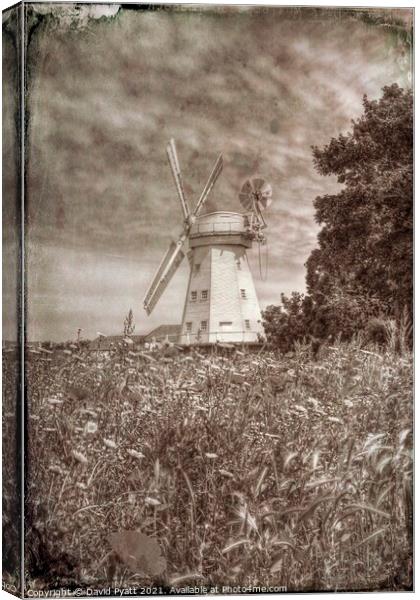 Upminster Windmill Vintage Canvas Print by David Pyatt