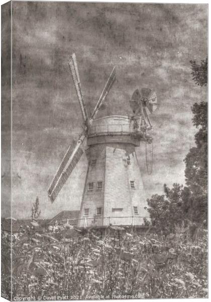 Windmill Of Yesteryear  Canvas Print by David Pyatt