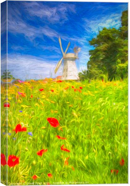 Windmill Of Dreams Art  Canvas Print by David Pyatt