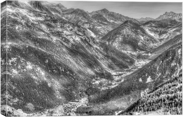 French Alps Valley Canvas Print by David Pyatt