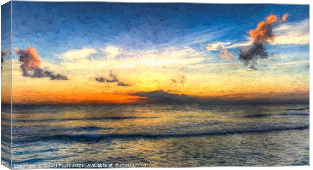 Caribbean Coast Vista  Canvas Print by David Pyatt