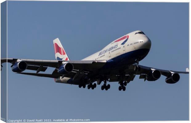 British Airways Boeing 747     Canvas Print by David Pyatt