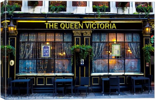 Queen Victoria Pub Canvas Print by David Pyatt
