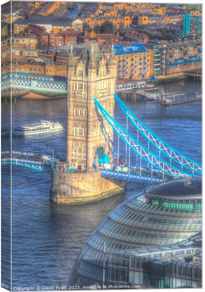 City Hall Tower Bridge London    Canvas Print by David Pyatt