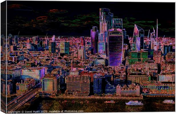 London City Glow Canvas Print by David Pyatt