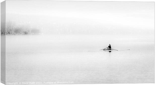 Single Scull Minimalism  Canvas Print by David Pyatt