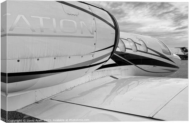 Cessna 500 Citation Jet Canvas Print by David Pyatt