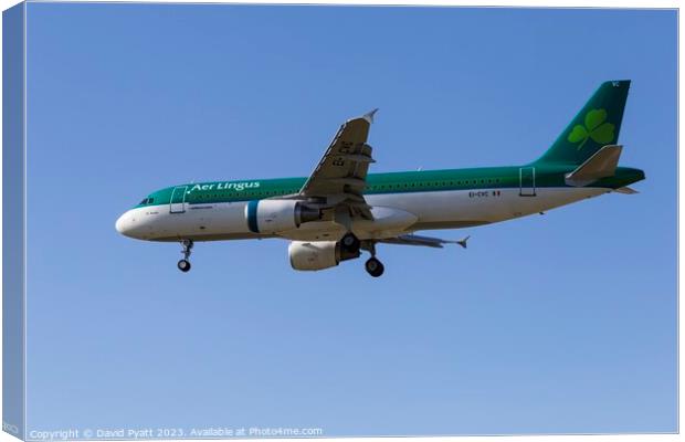 Aer Lingus A320-214   Canvas Print by David Pyatt