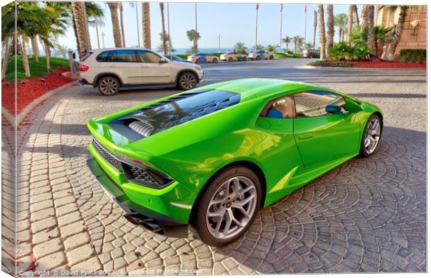 Lamborghini Supercar Dubai Canvas Print by David Pyatt
