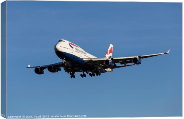 British Airways Boeing 747-436     Canvas Print by David Pyatt
