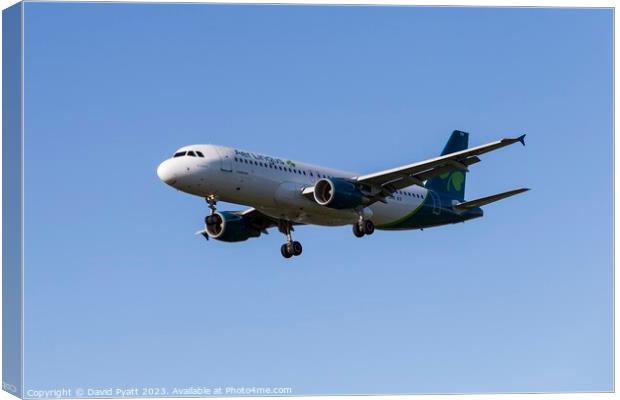 Aer Lingus Airbus A320-214   Canvas Print by David Pyatt