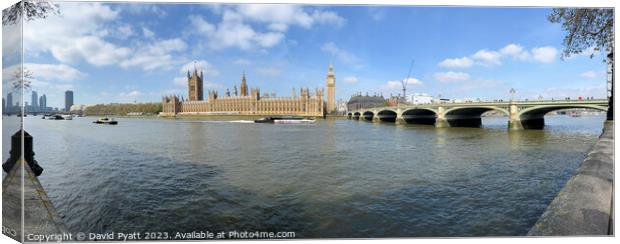 Houses of Parliament Panorama Canvas Print by David Pyatt