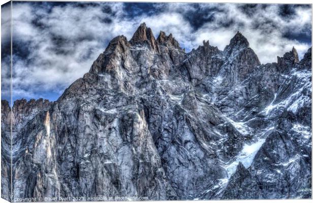 French Alps Chamonix Vista Canvas Print by David Pyatt