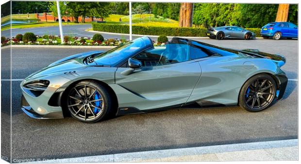 Mclaren 765LT Spider Panorama Canvas Print by David Pyatt