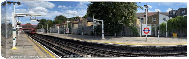 London Overground Tube Station Panorama  Canvas Print by David Pyatt