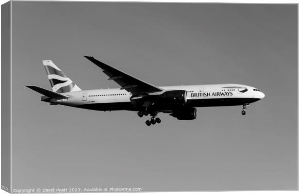 British Airways Boeing 777 Canvas Print by David Pyatt