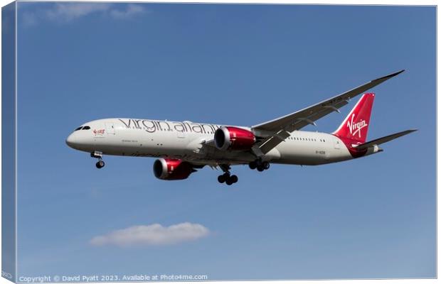 Virgin Atlantic Boeing 787     Canvas Print by David Pyatt