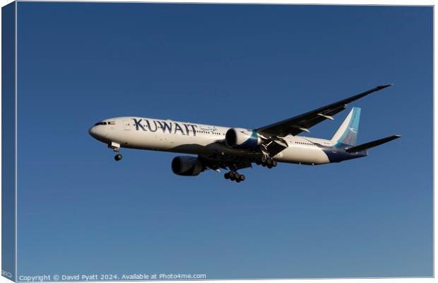 Kuwait Airways Boeing 777 Canvas Print by David Pyatt