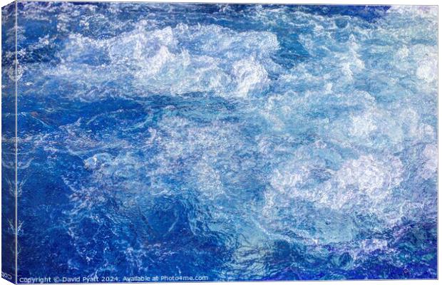 Jacuzzi Water Abstract Canvas Print by David Pyatt