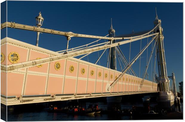 The albert Bridge London Canvas Print by David Pyatt
