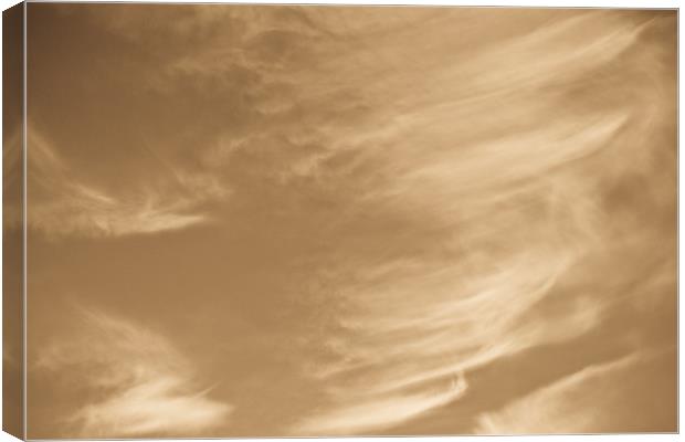 Coffee swirl Clouds Canvas Print by David Pyatt