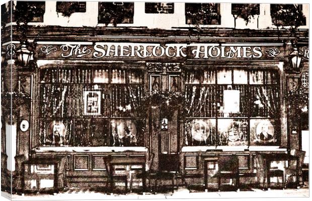The Sherlock Holmes Pub Art Canvas Print by David Pyatt
