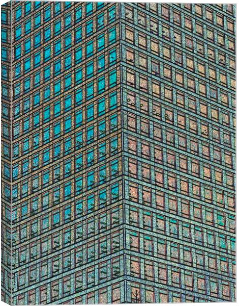 Canary Wharf London Art Canvas Print by David Pyatt