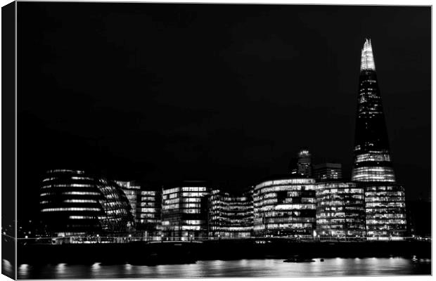 The Shard and Southbank London Canvas Print by David Pyatt