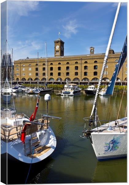 St Katherines Dock London Canvas Print by David Pyatt