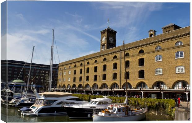 St Katherines Dock London Canvas Print by David Pyatt