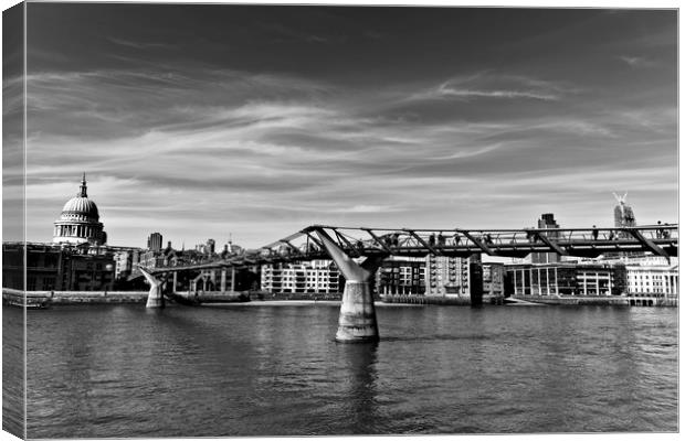 The Millennium Bridge Canvas Print by David Pyatt