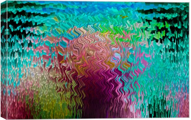 Digital Glass Canvas Print by David Pyatt