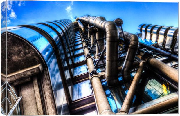 Lloyds Of London Buildng Canvas Print by David Pyatt