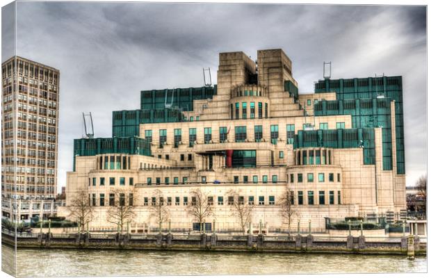 Secret Service Building London Canvas Print by David Pyatt