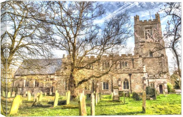 St Marys Church Great Dunmow Canvas Print by David Pyatt