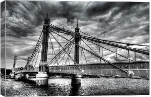 The Albert Bridge London Canvas Print by David Pyatt