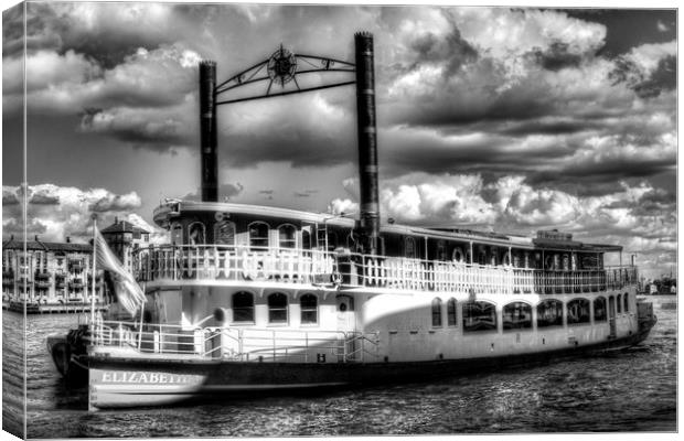 The Elizabethan Paddle Steamer Canvas Print by David Pyatt