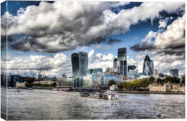 The Thames and City of London Canvas Print by David Pyatt