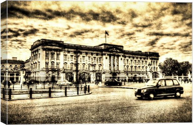 Buckingham Palace Vintage Canvas Print by David Pyatt