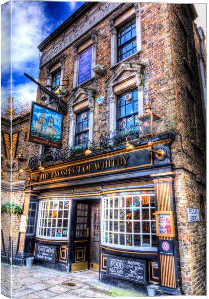 The Prospect Of Whitby Pub London Canvas Print by David Pyatt