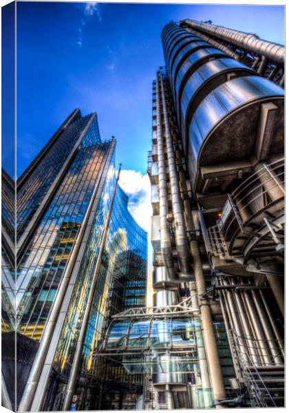  Lloyd's And Willis Group London Canvas Print by David Pyatt