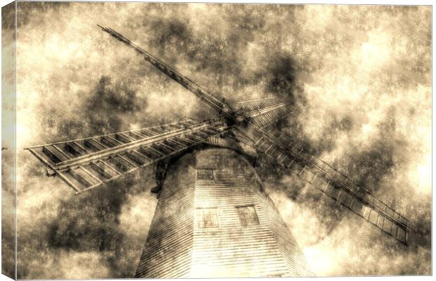 Upminster Windmill Essex Vintage Canvas Print by David Pyatt