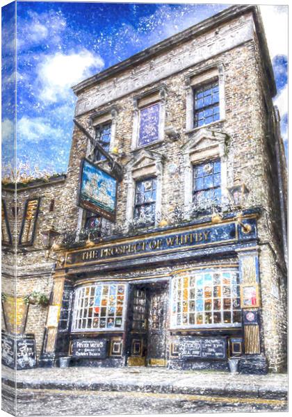 The Prospect Of Whitby Pub London Art Canvas Print by David Pyatt