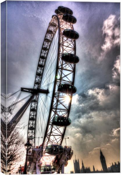 The London Eye  Canvas Print by David Pyatt